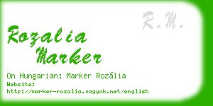 rozalia marker business card
